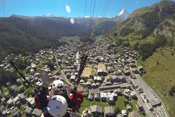 20 to 25 Minute Tandem Paragliding in Zermatt and Matterhorn View - Landing zone perks: sheep, Victory Beer, and an easy finish
