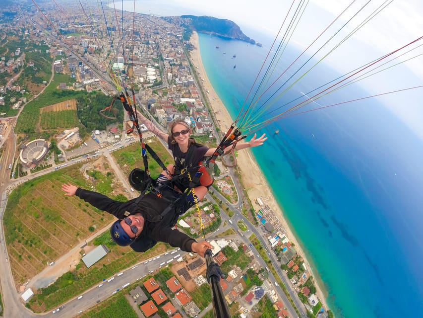 Alanya/Side: Tandem Paragliding With Transfer Option - Your tandem flight: 15 to 25 minutes of air, guided the whole way