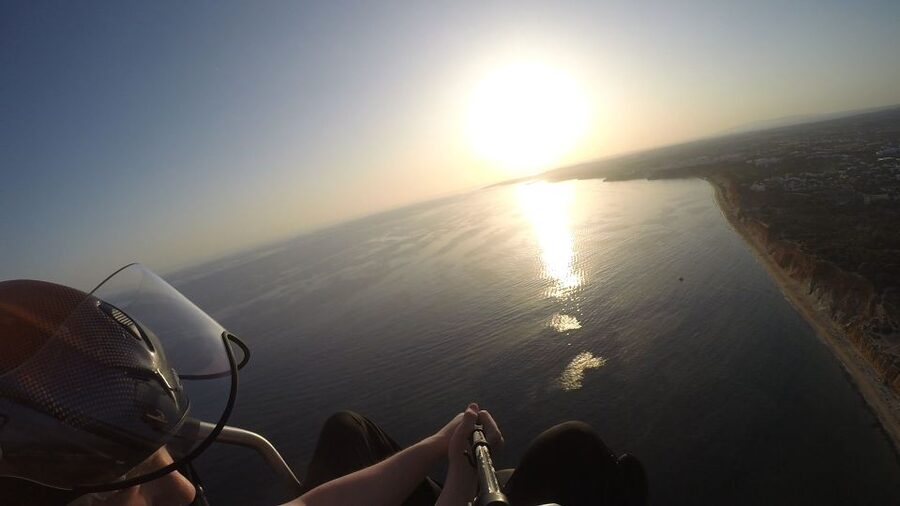 Albufeira: Sunset Paragliding Flight - The Sunset Moment: City Colors From Above