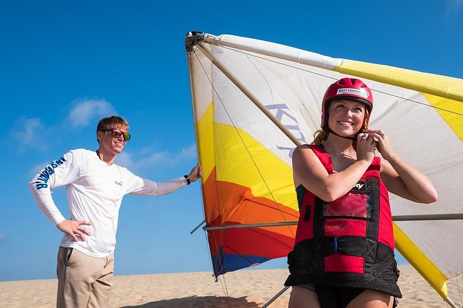 Beginner Hang Gliding Lesson - Gear-Up Moment: Helmet and Harness, Then Straight to the Dunes