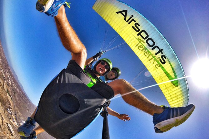 BRONZE tandem paragliding flight in South Tenerife, free pick up - First Moments: What South Tenerife Aerial Views Look Like