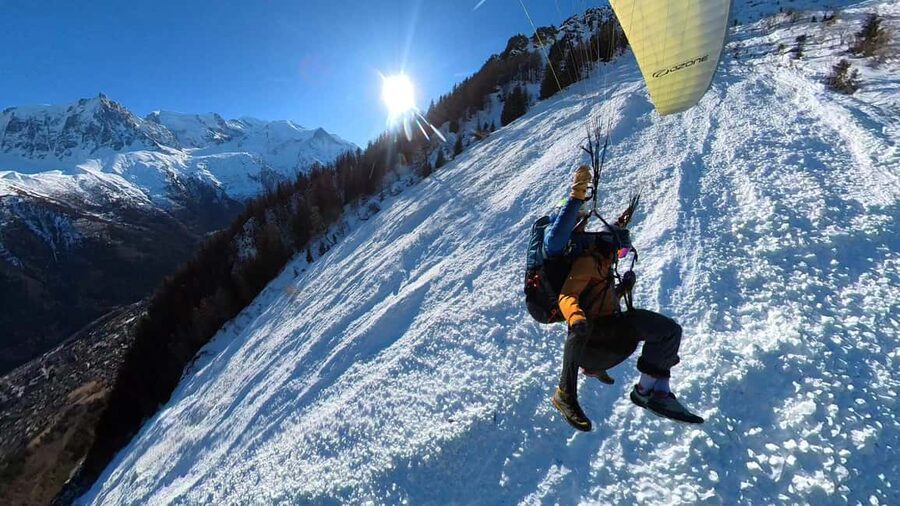 Chamonix: Tandem Paragliding Flight with Video - That Lesson Moment and Possible Aerial Acrobatics
