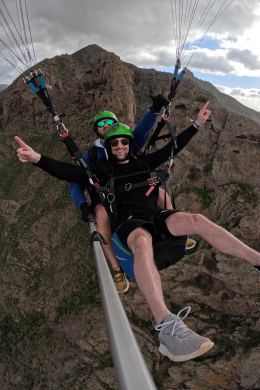 Costa Adaje: Paragliding from 1100m - Incredible landscape! - From the mountains to La Caleta: why the beach landing is such a big deal