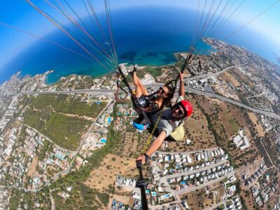 CYPRUS: Tandem Paragliding Experience - Getting there the right way: meeting at Kyrenia and moving to the launch area