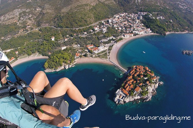 Exclusive Paragliding Montenegro - Bečići Beach: The Setup With the Coast in Your Sightline