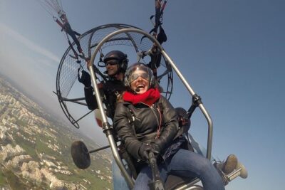 Flight experience over the beach in paragliding/paratrike in the Algarve with video. - The route: Praia da Falésia, Vilamoura Marina, and Praia dos Tomates