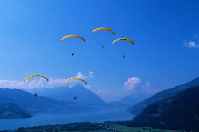 Full-Day Guided Tour To Interlaken with Paragliding Flight - Paragliding at the Jungfrau foot: what 3454 meters looks like from up there