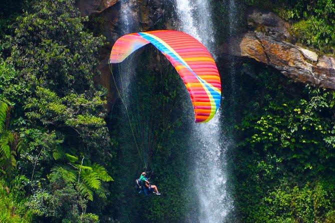 Fun RAFTING + Awesome PARAGLIDING over giant waterfalls from MEDELLIN - Giant Waterfalls + Class IV Rafting: What This Combo Really Means