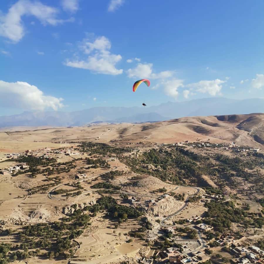 Marrakech: Paragliding flight over the Agafay desert and the High Atlas mountains - Marrakech Pickup and the Air-Conditioned Ride to Takeoff