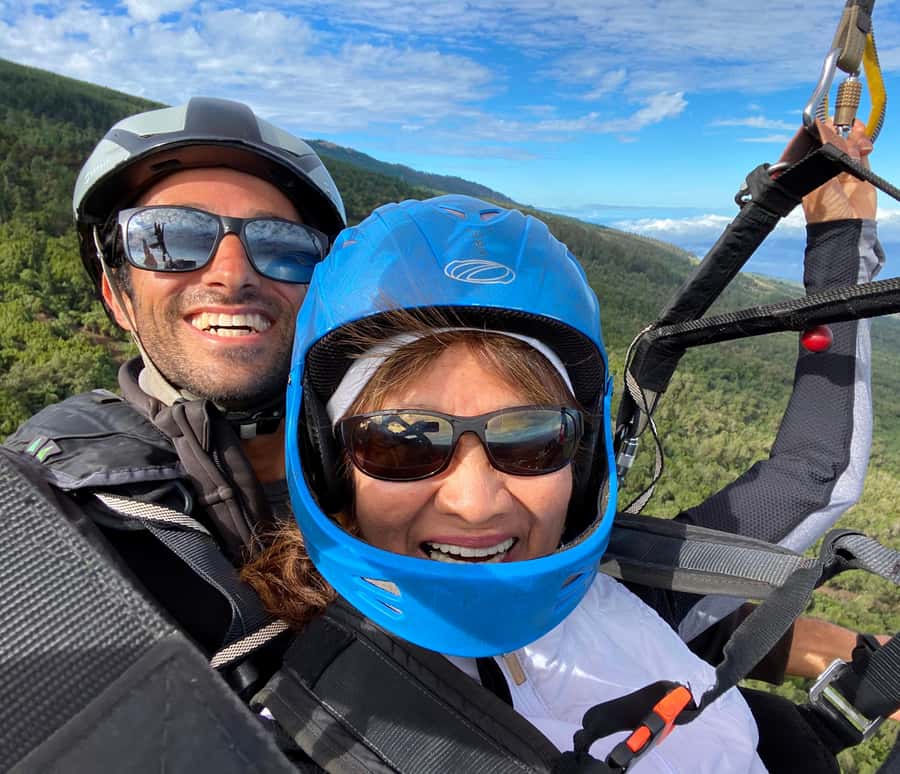 Maui: Top Gun Paragliding Tandem Flight - Maui’s central valley from above: bicoastal views and island horizon time