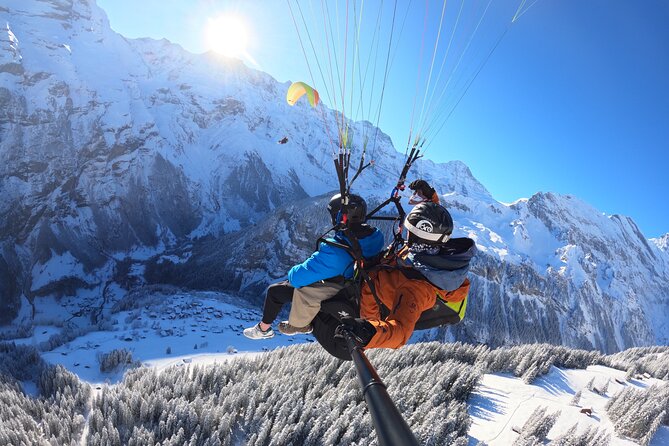 Mürren Lauterbrunnen: Paragliding Panorama Tandem Flights - The route in the air: Mürren, Gimmelwald, and waterfall country