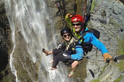 Mürren: Paragliding over the Lauterbrunnen Valley - Getting to Mürren: the Schilthornbahn jump-start