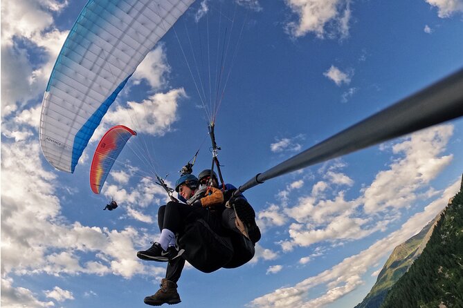 Paragliding Davos Early Bird (Video & Photos Included) - Tandem paragliding setup: FOCA pilot, equipment, and calm guidance