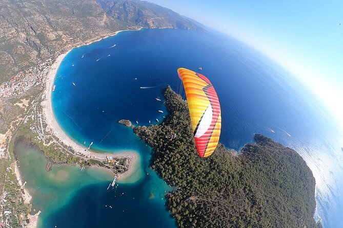 Paragliding Ölüdeniz, Fethiye, Turkey - The route you’ll fly: Butterfly Valley, Kıdrak, Kayaköy, and the Blue Lagoon
