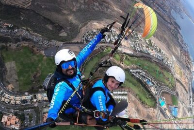 Paragliding Tandem Flight in Tenerife South ADRENALINE! - The Flight: From Controlled Takeoff to Air Currents and Adrenaline