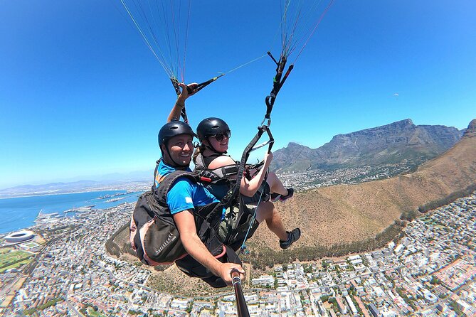 Private Exclusive Tandem Paragliding Experience in Cape Town - In the air over Cape Town: the skyline views you’re paying for
