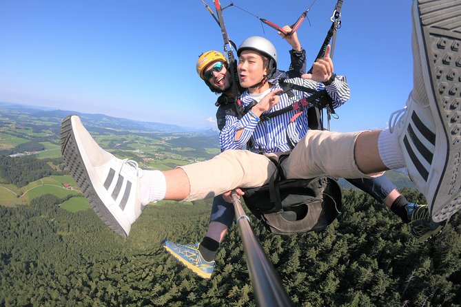 Private Tandem Paragliding Salzburg Mt Gaisberg - The tandem setup: safety gear, pilot control, and your comfort