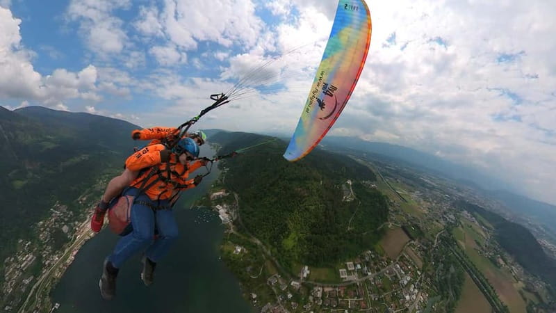 Tandem flight: Paragliding panorama tandem flight - Entering Gerlitzen: The Morning Ride That Sets the Mood