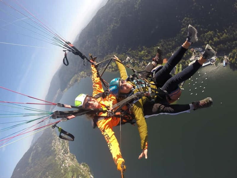 Tandem flight: Paragliding panorama tandem flight - The Flight Itself: What 1,400 Vertical Meters Feels Like