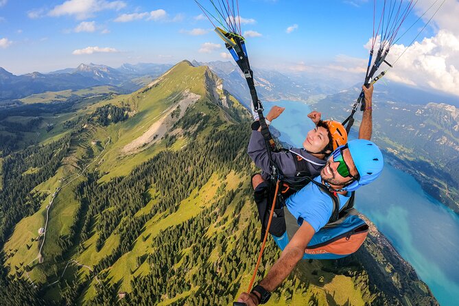 Tandem Paragliding Experience with Transport from Interlaken - 1 Hour 30 Total: From Gear Up to Landing