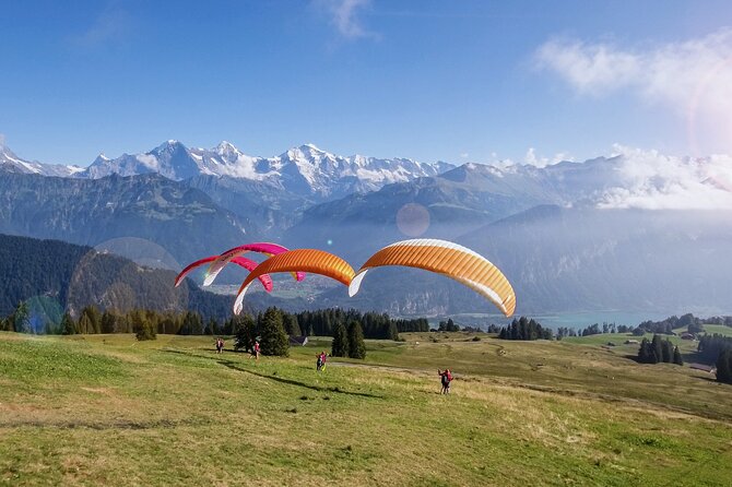 Tandem Paragliding Experience with Transport from Interlaken - Views of Mountains, Lakes, and Towns: What to Look For