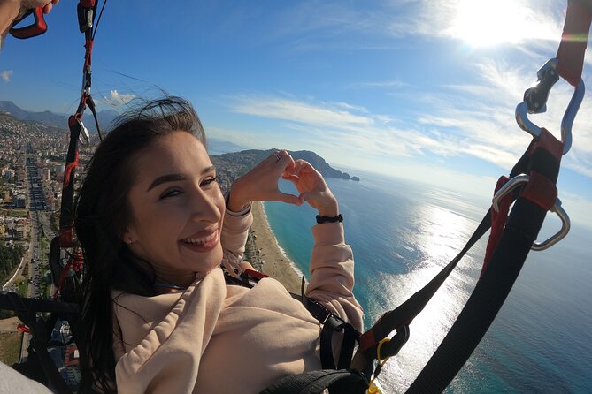 Tandem Paragliding in Alanya with Professional Licensed Pilots - The flight start and landing at Kleopatra PlajI
