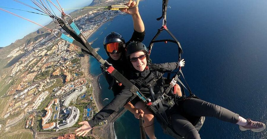 Tenerife: Discover the paragliding experience of a lifetime! - Taucho Takeoff and the Views Over Adeje, Los Cristianos, and the Coast